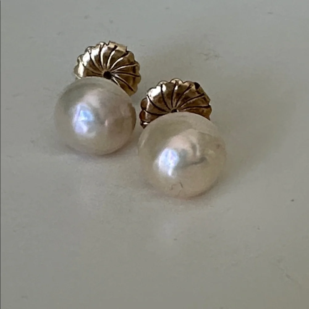 Kasumi Style Cultured Freshwater Pearl Earrings - Picture 2 of 4